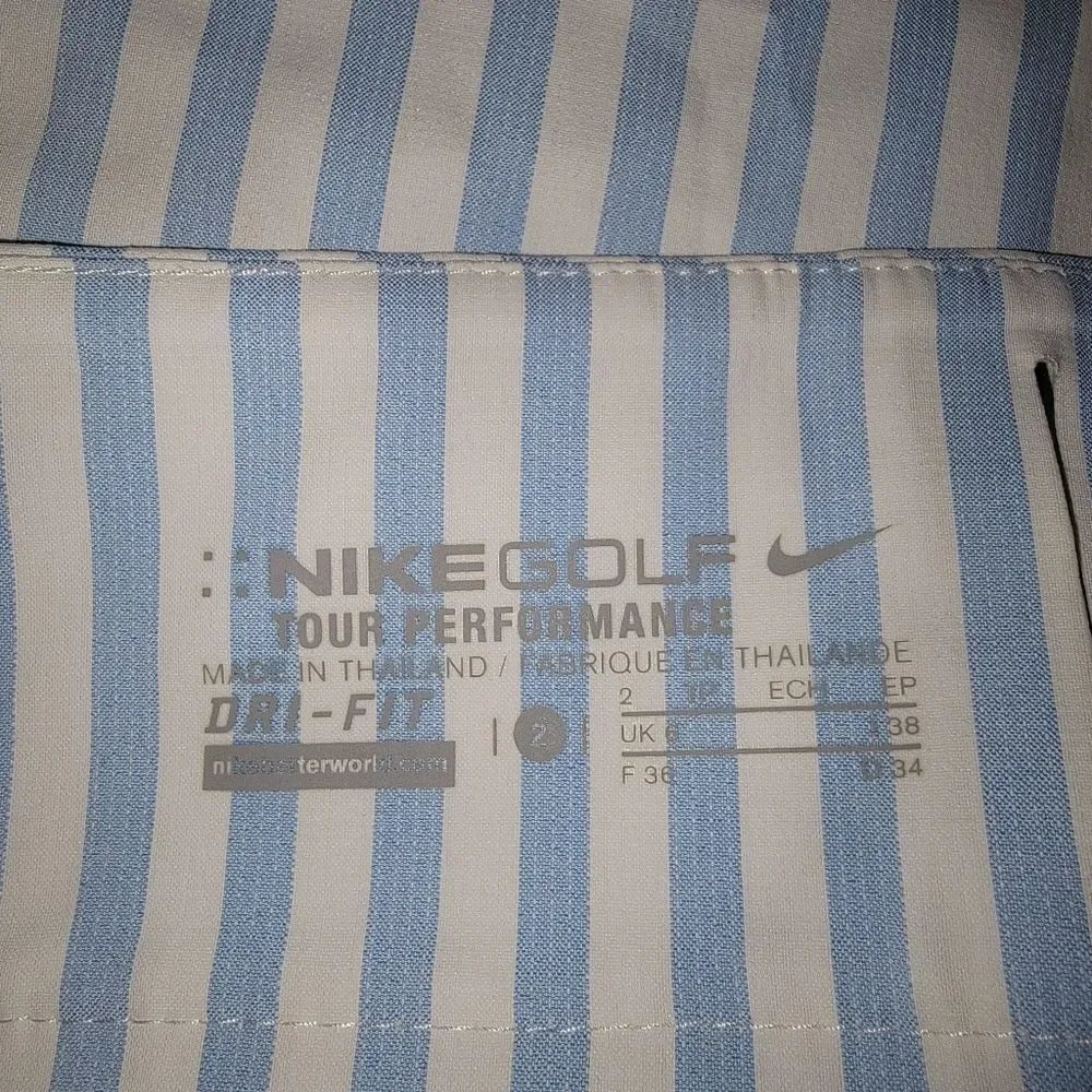Nike Golf Tour Performance Dri-FIT Striped Mini Skirt Size 2